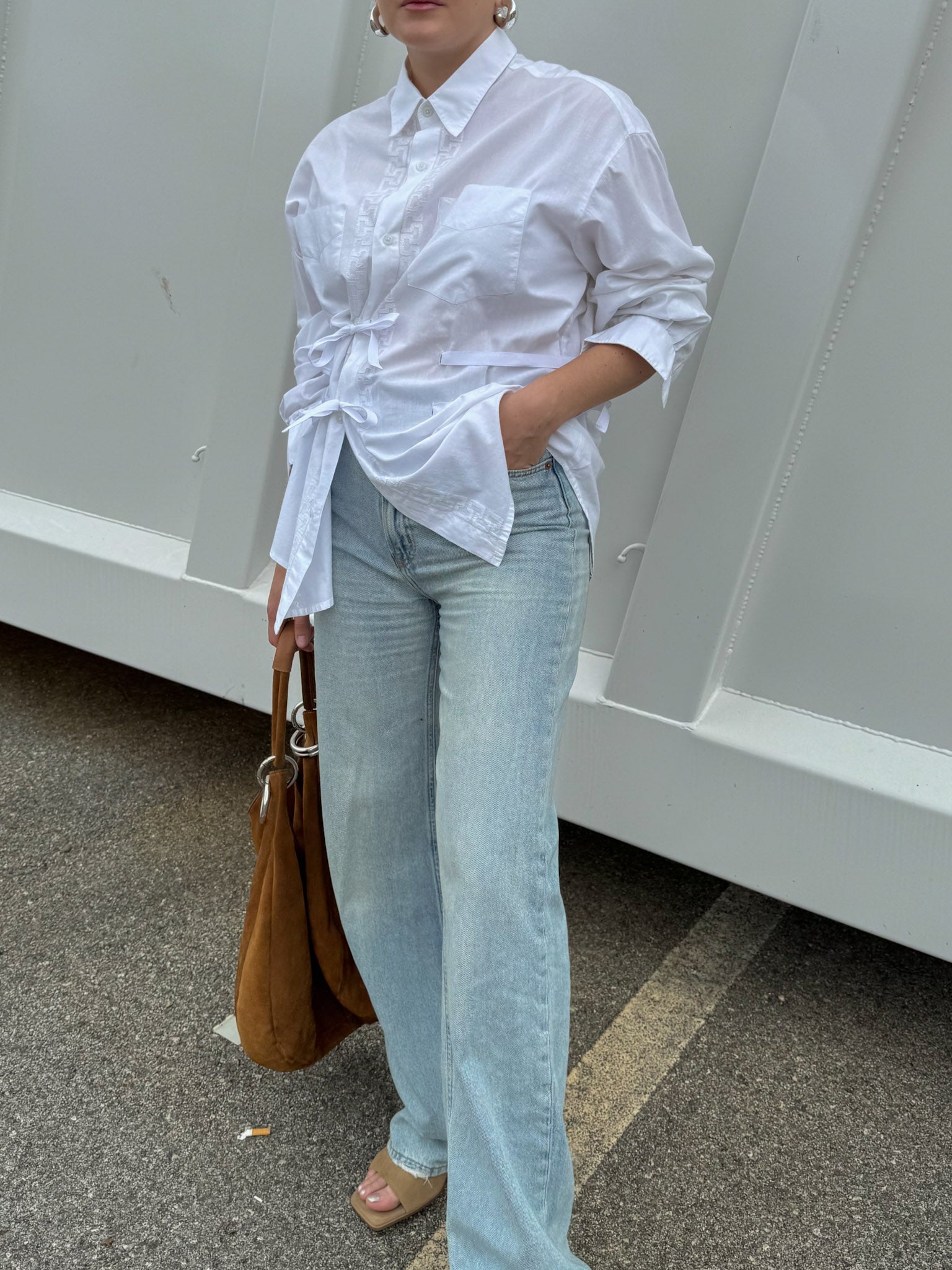 Isotta embroidered white cotton