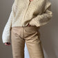 Pure wool embroidered ivory cardigan