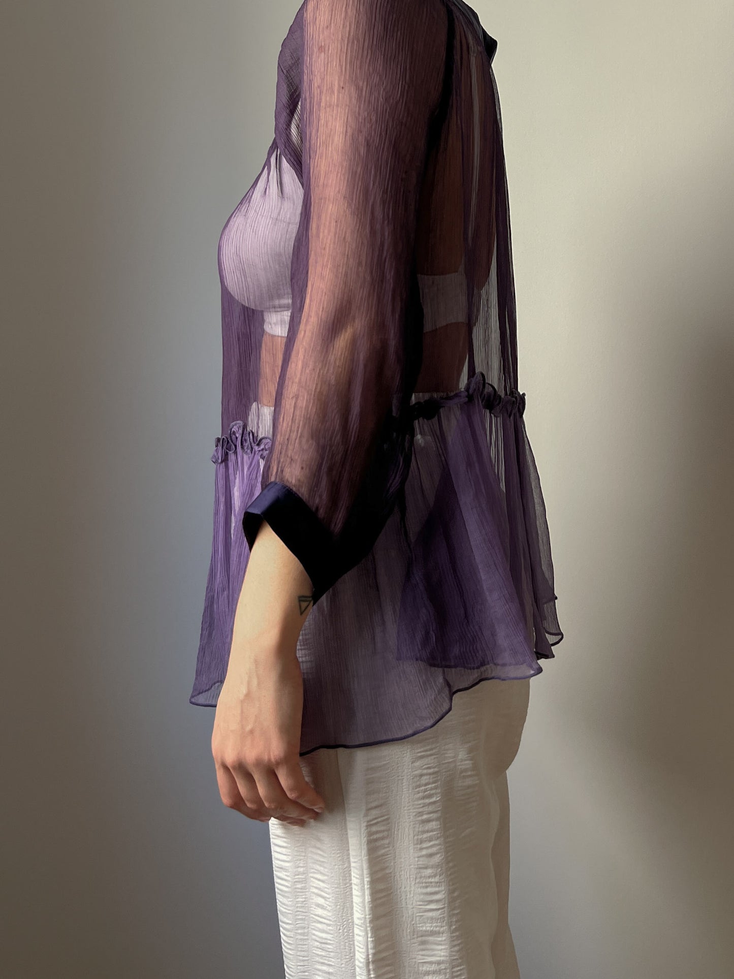 Seventy pure silk purple blouse