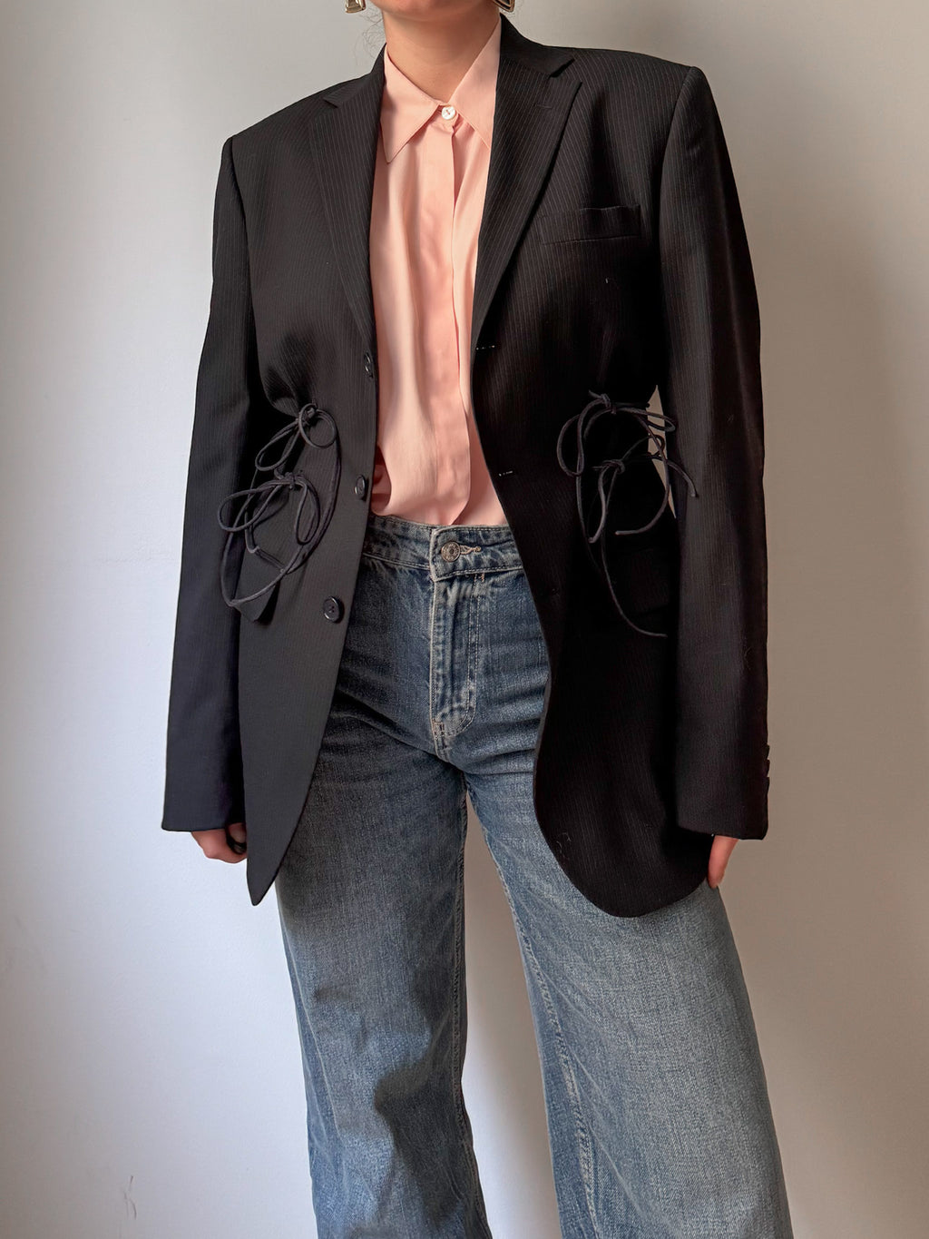 Brando pinstried dark blue blazer
