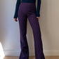 Flared purple pants