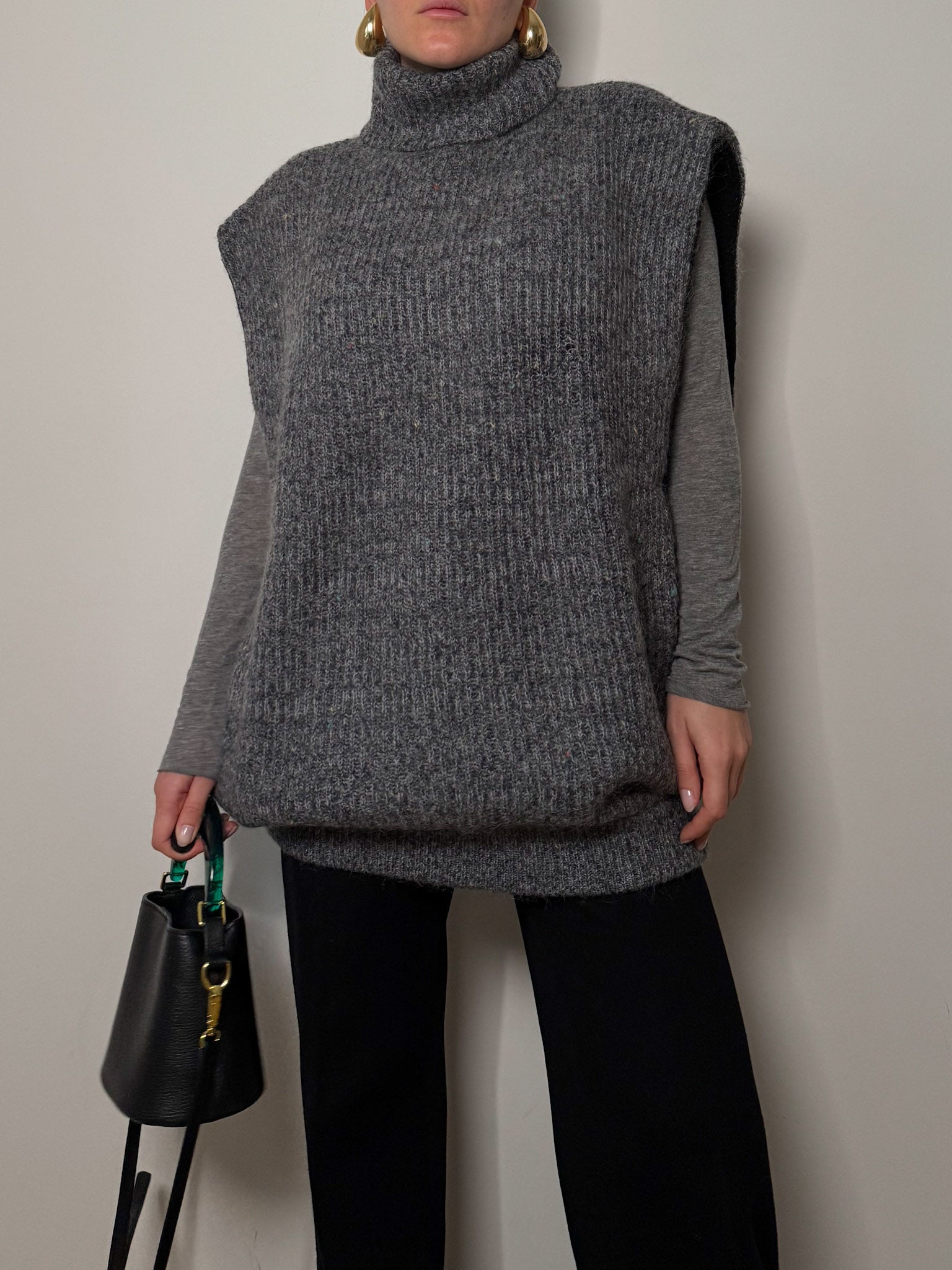 Pure wool grey vest
