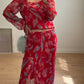 Pure silk floral co-ord