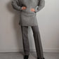 Pure wool grey long sweater