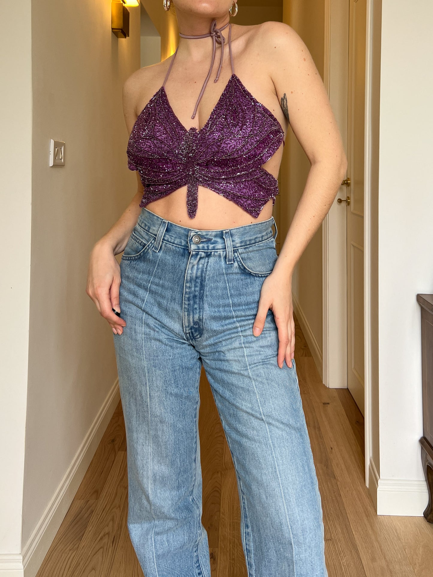 Butterfly purple top