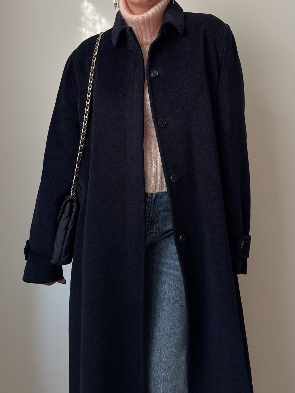 Max Mara wool and cashmere blue coat