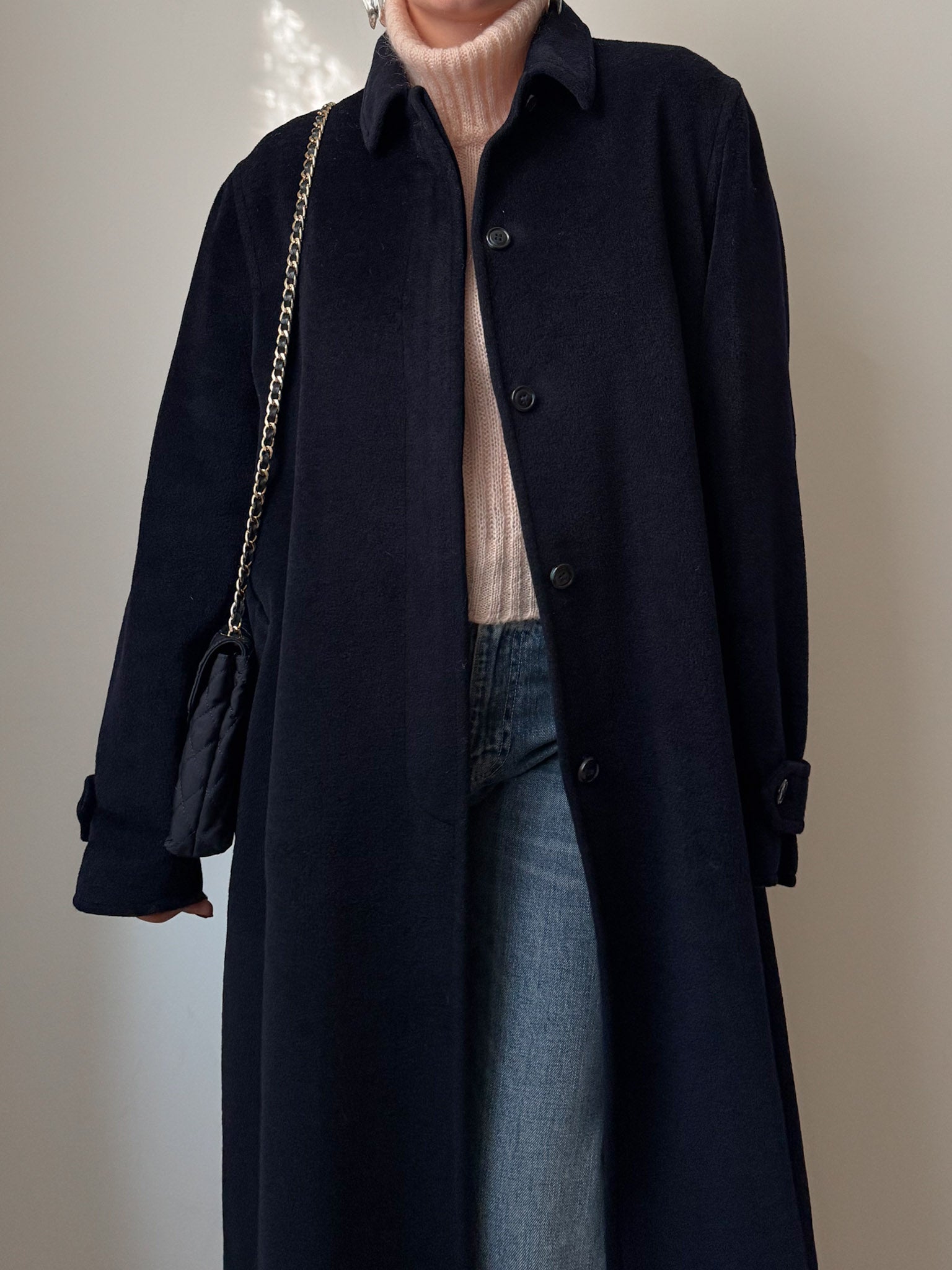 Max Mara wool and cashmere blue coat