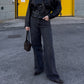 Genuin leather black bomber