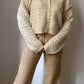 Pure wool embroidered ivory cardigan