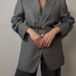 Yves Saint Laurent grey blazer