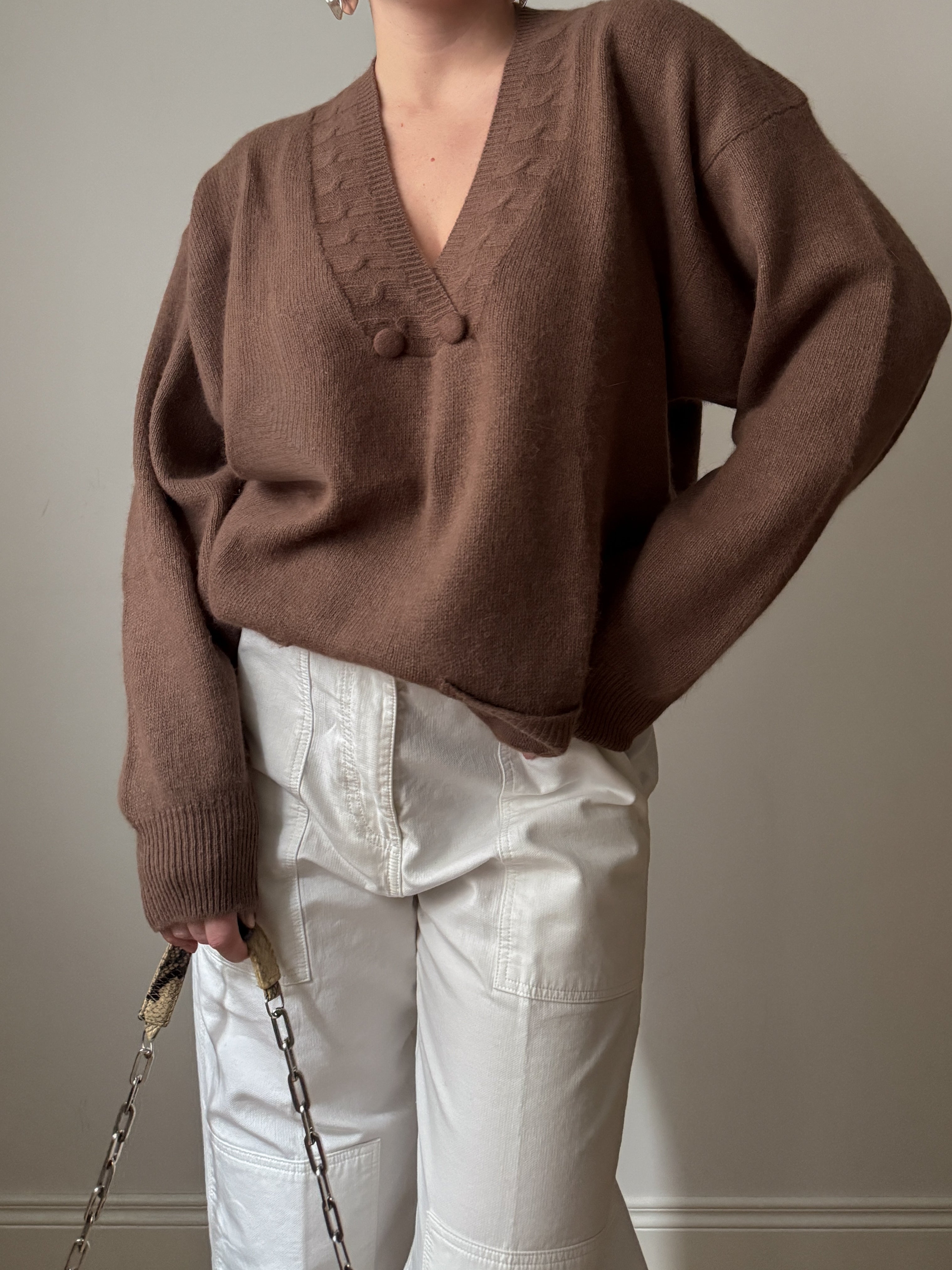 Wool and angora biscuit pull