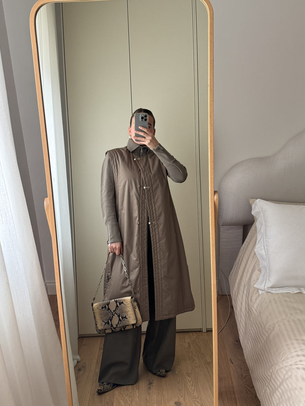 Quilted dove grey vest