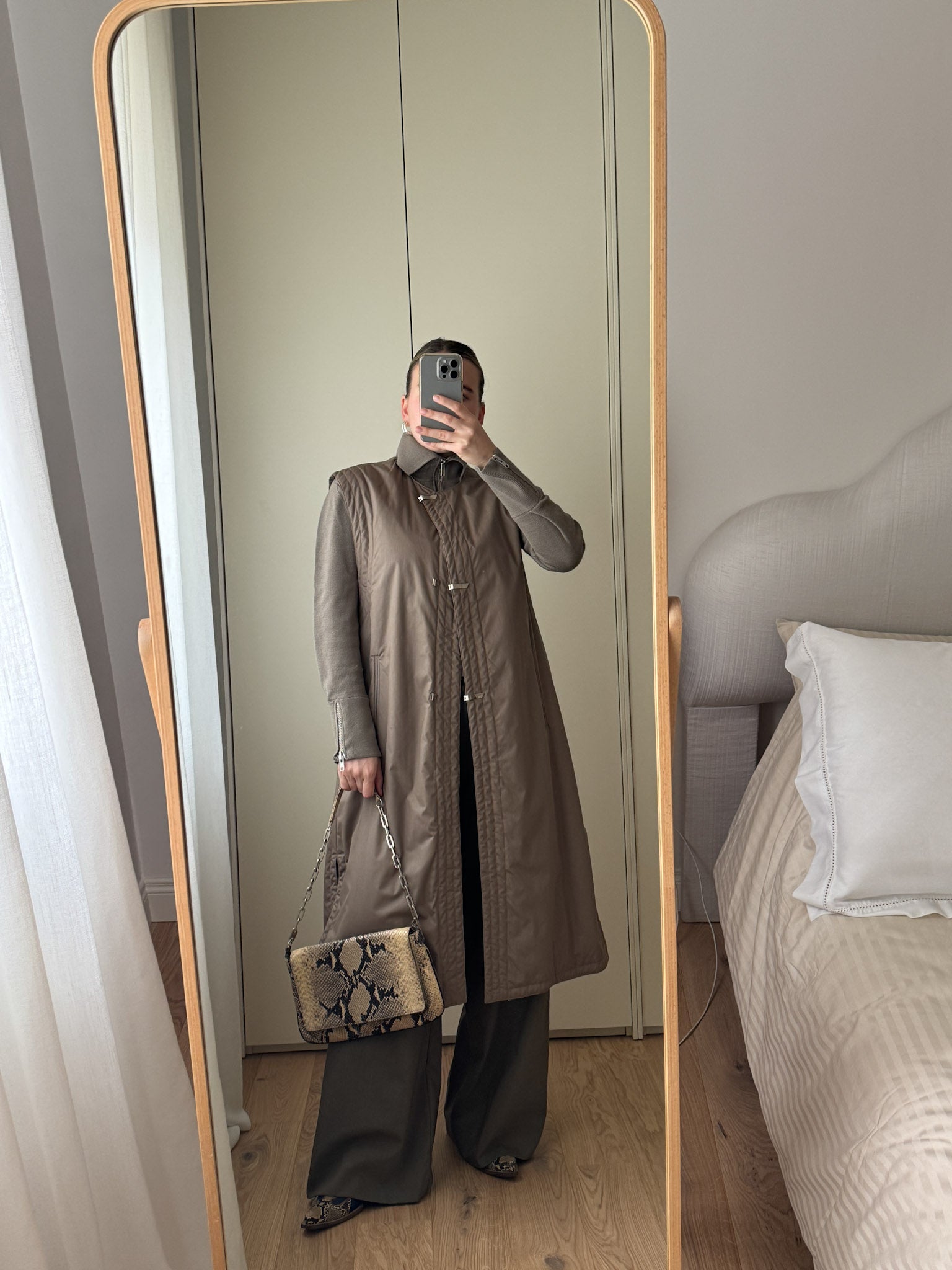 Quilted dove grey vest