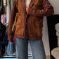 Wool and suede caramel jacket