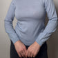 Pure merino wool sky turtleneck pull