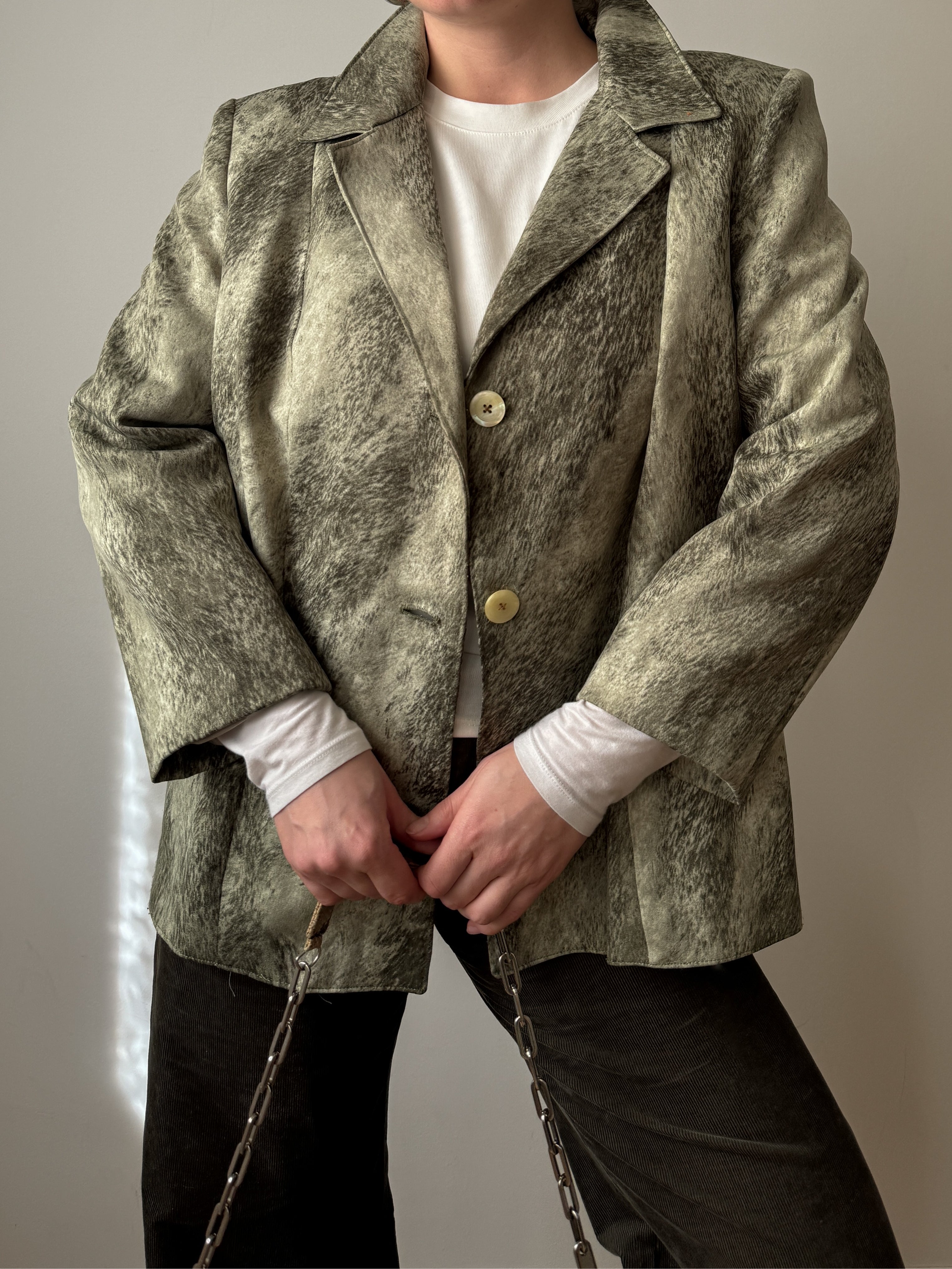 Tailored printed blazer