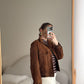 Real suede cropped jacket