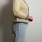 Pure wool embroidered ivory cardigan