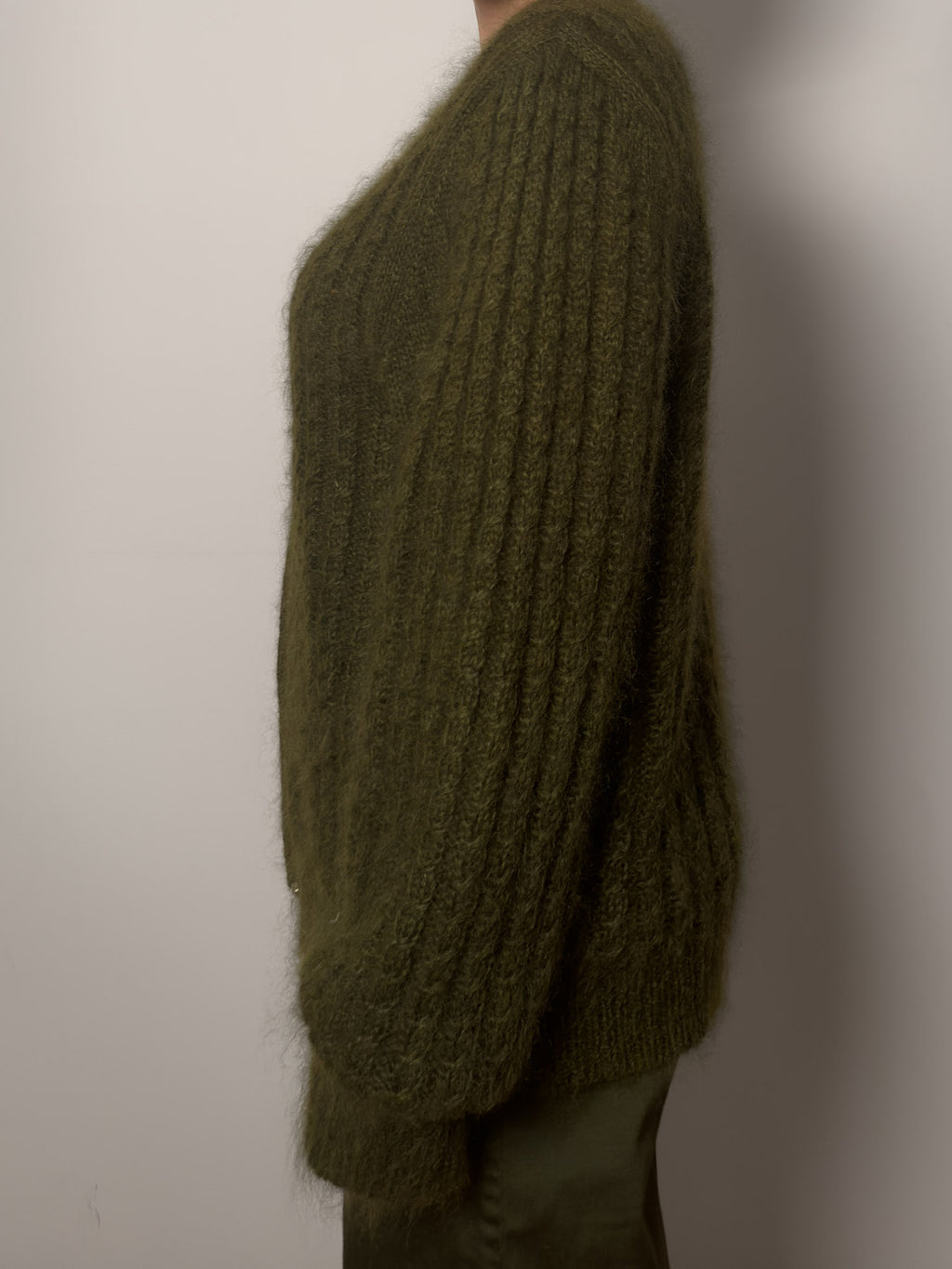 Super kid mohair grey cardigan