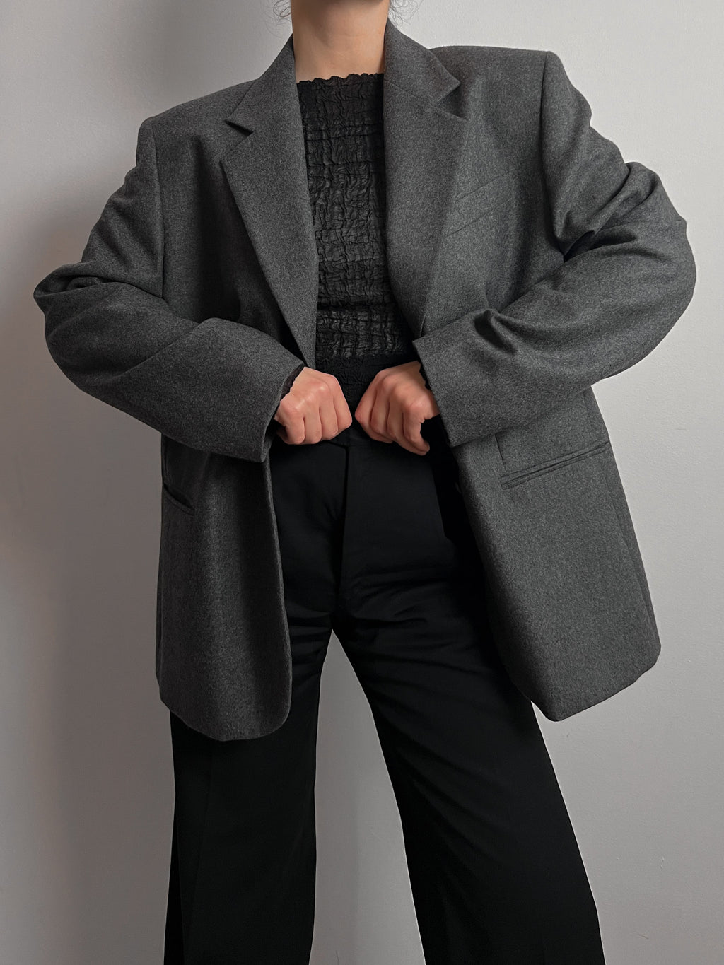 Pure virgin wool grey blazer