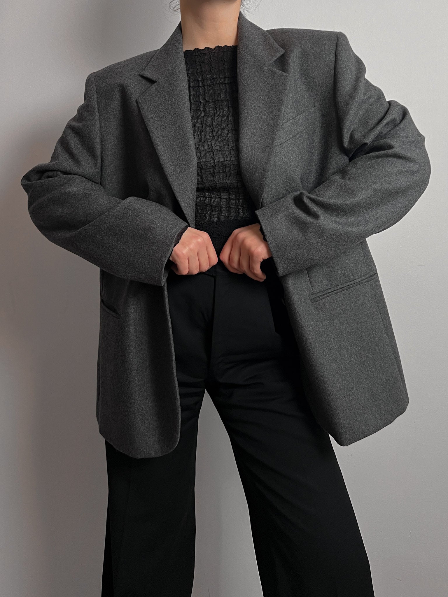 Pure virgin wool grey blazer