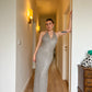 Tailored silver long dress