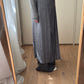 Cotton and linen grey skirt