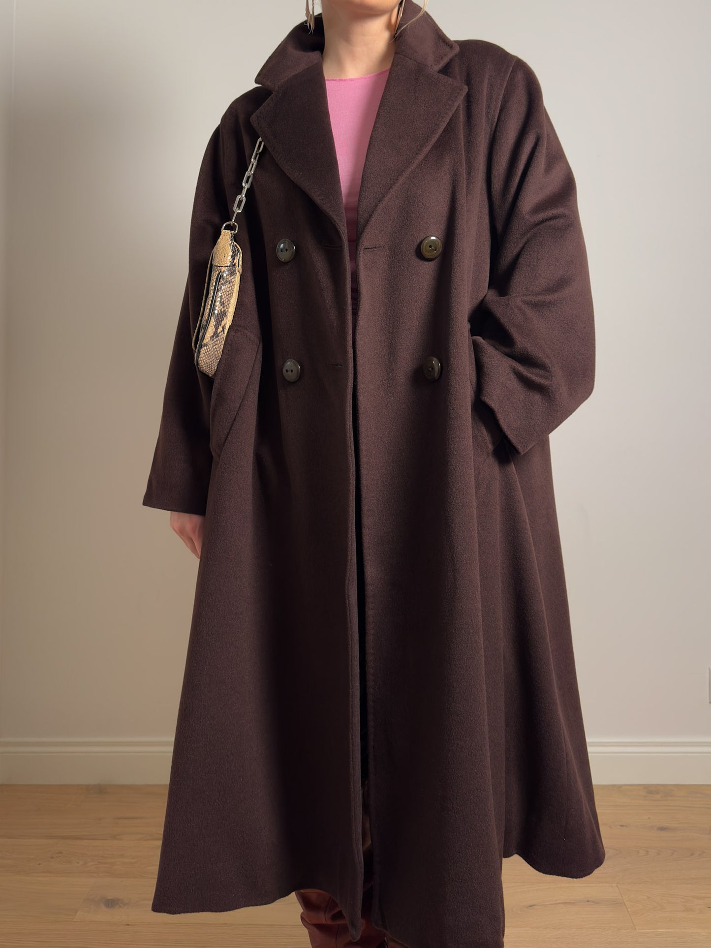 Pierre Cardin pure wool chocolate coat