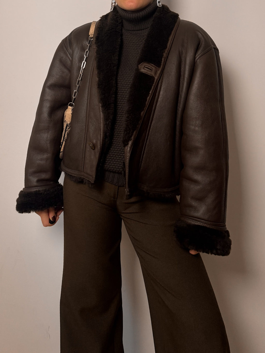 Original shearling chocolate jacket