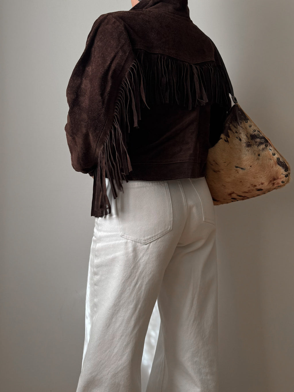 Real suede fringed jacket