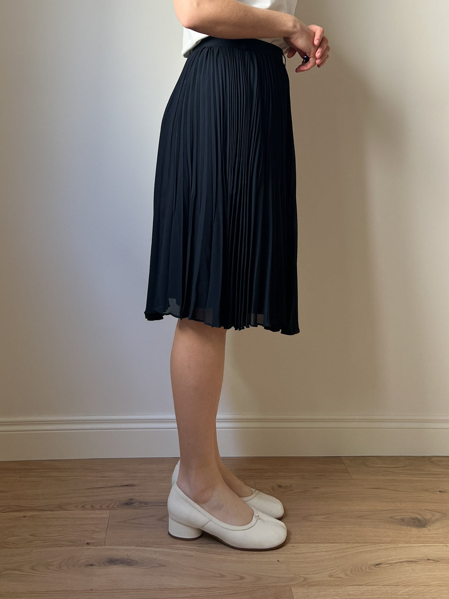 Aspesi pure silk blue skirt