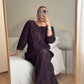 Pleated irregular purple dress