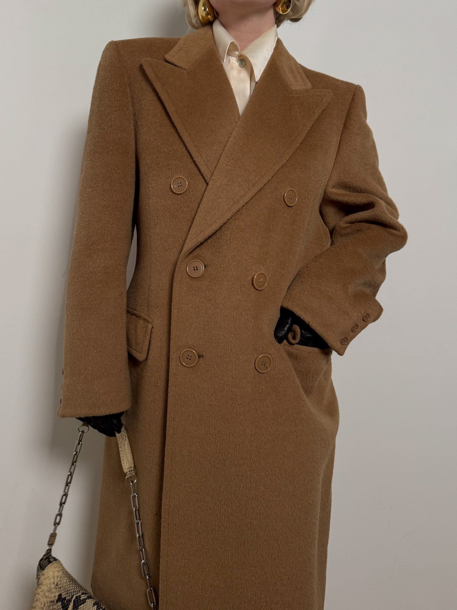 Pure wool camel coat