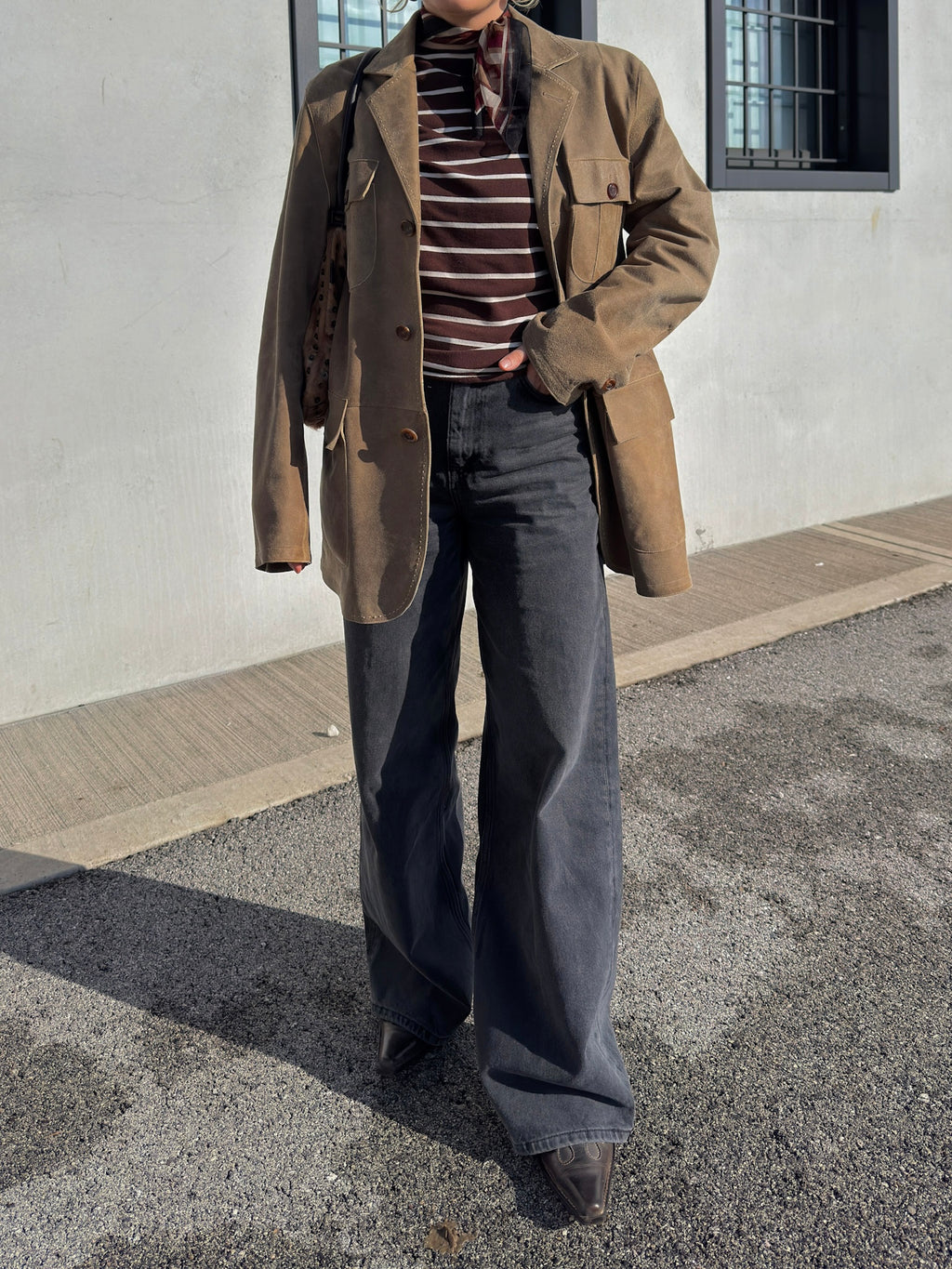 Real suede taupe jacket