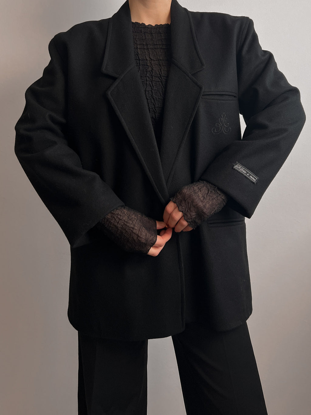 Pure wool black blazer