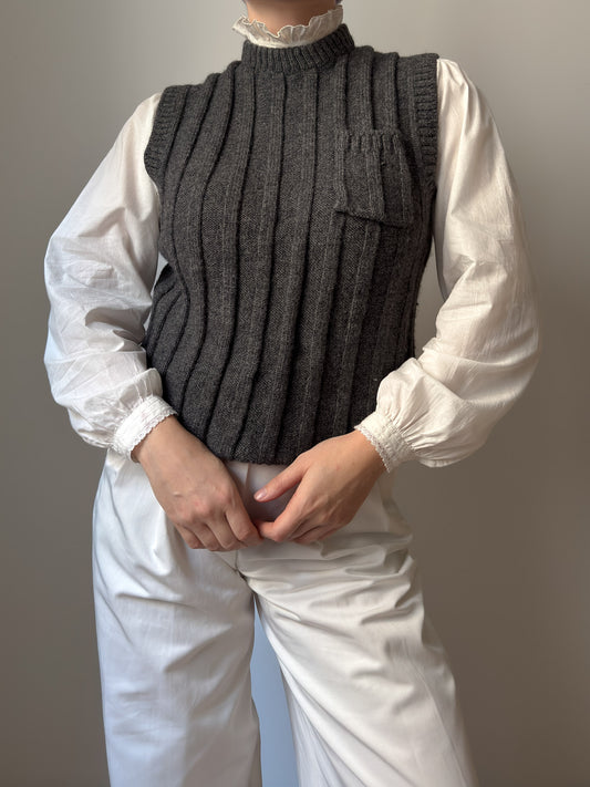 Pure wool grey vest