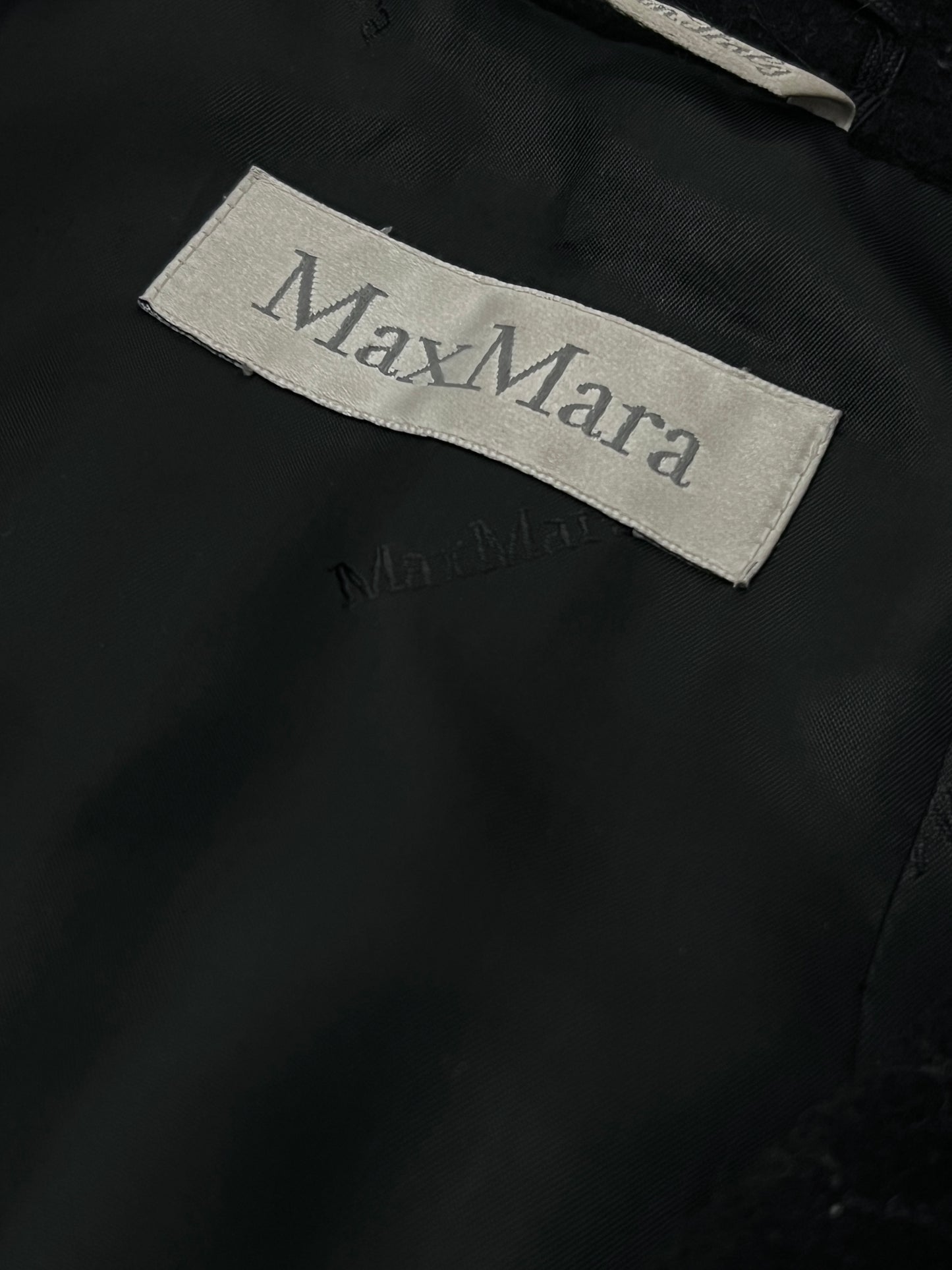 Max Mara wool and cashmere black coat