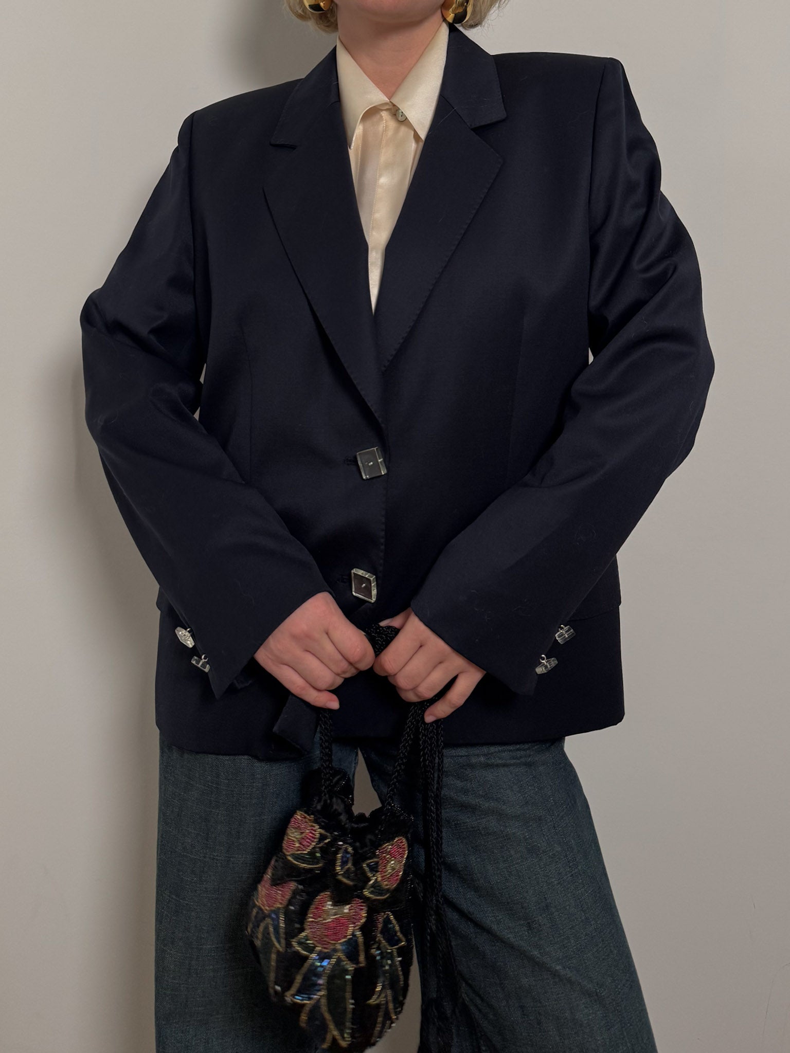 Piacenza wool blue blazer