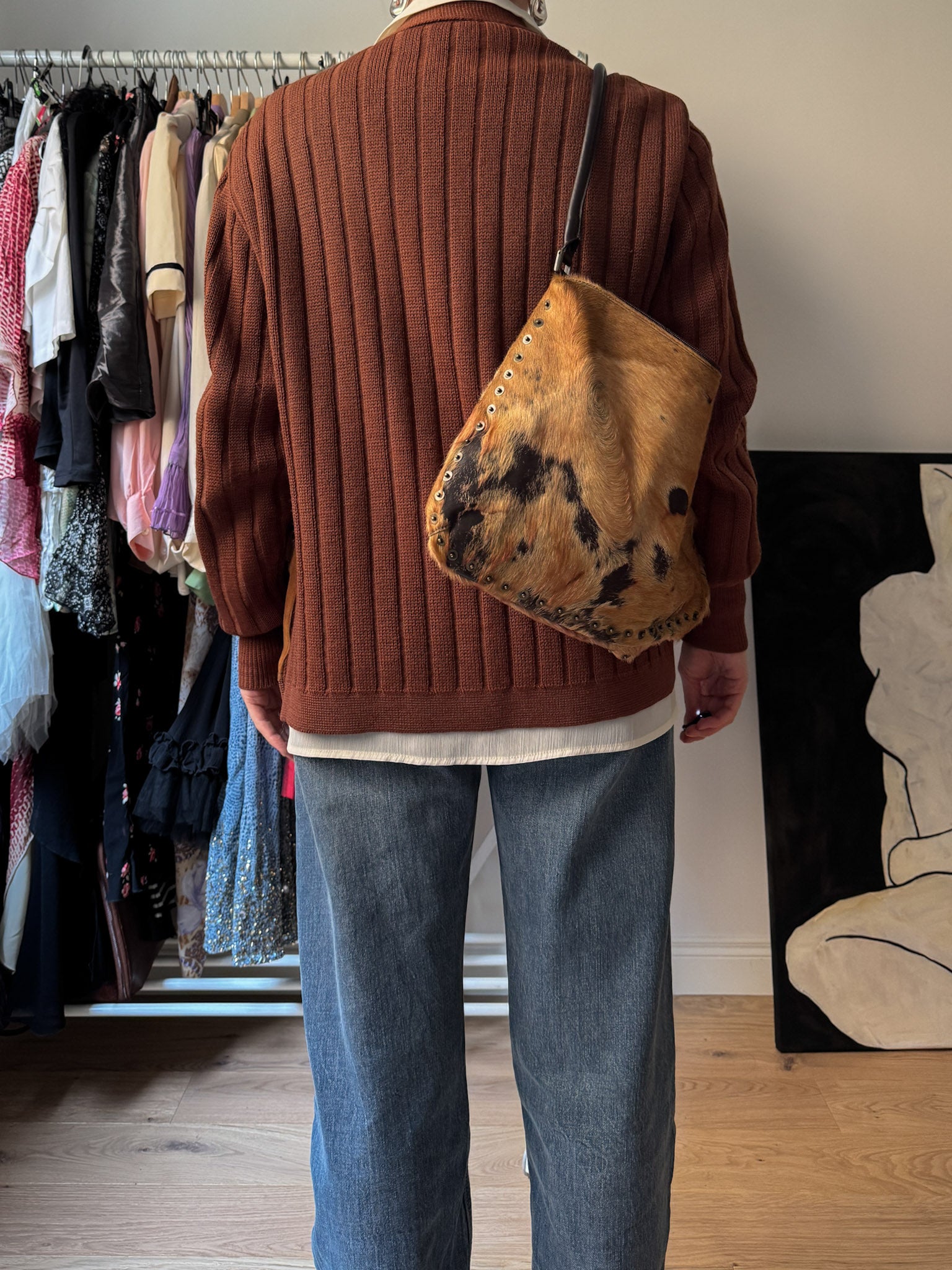 Wool and suede caramel jacket