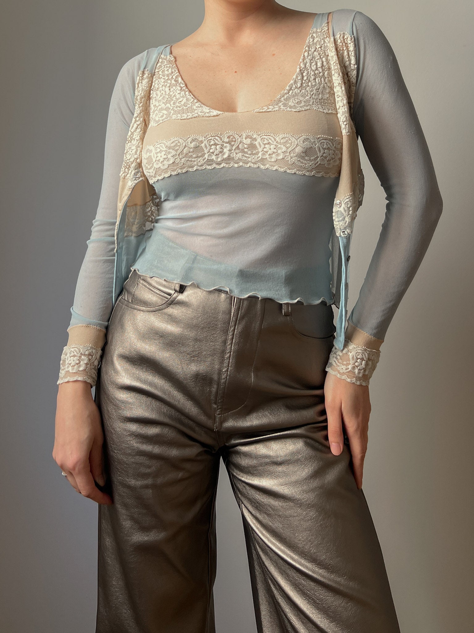 Blumarine sheer romantic set