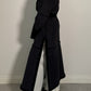 Made in Italy fake fur black long coat