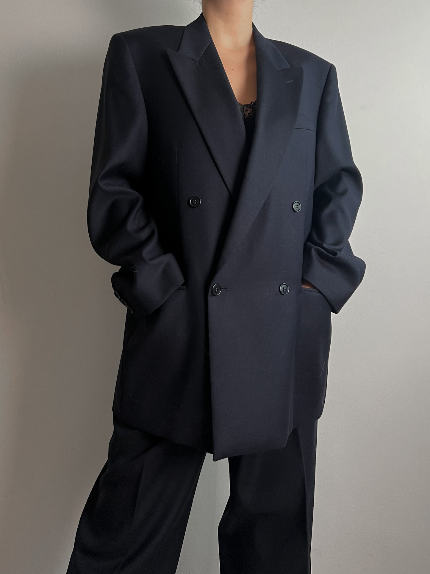 Pure virgin wool blue suit