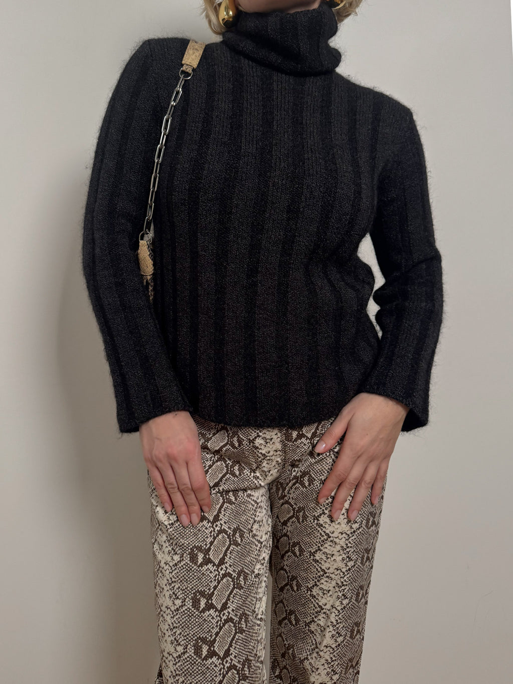 Max Mara wool and mohair anthracite pull