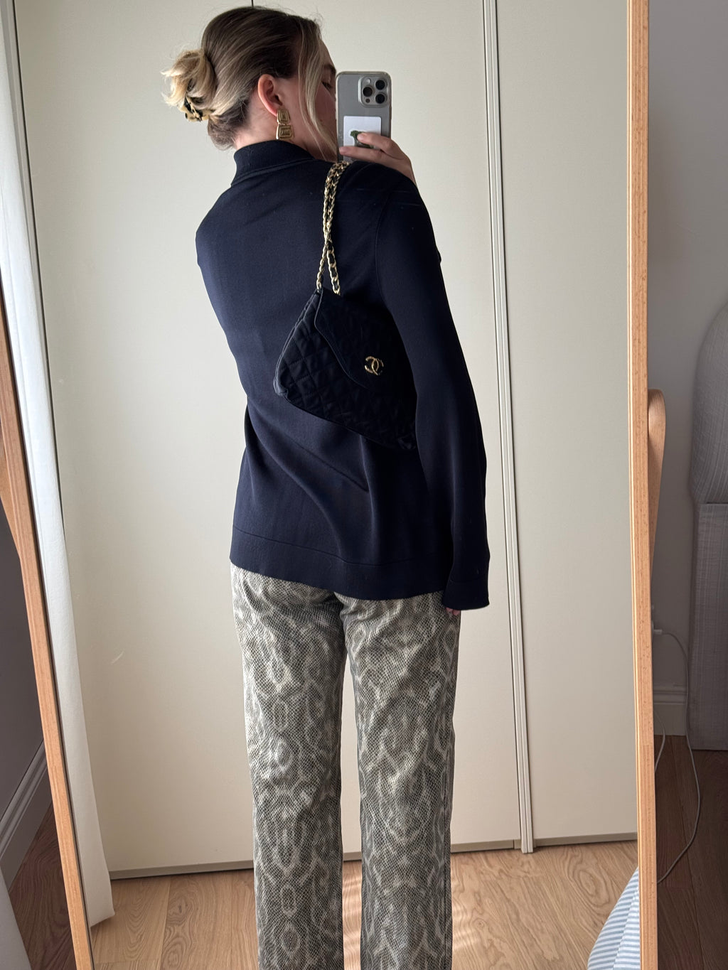 Pure viscose blue cardigan