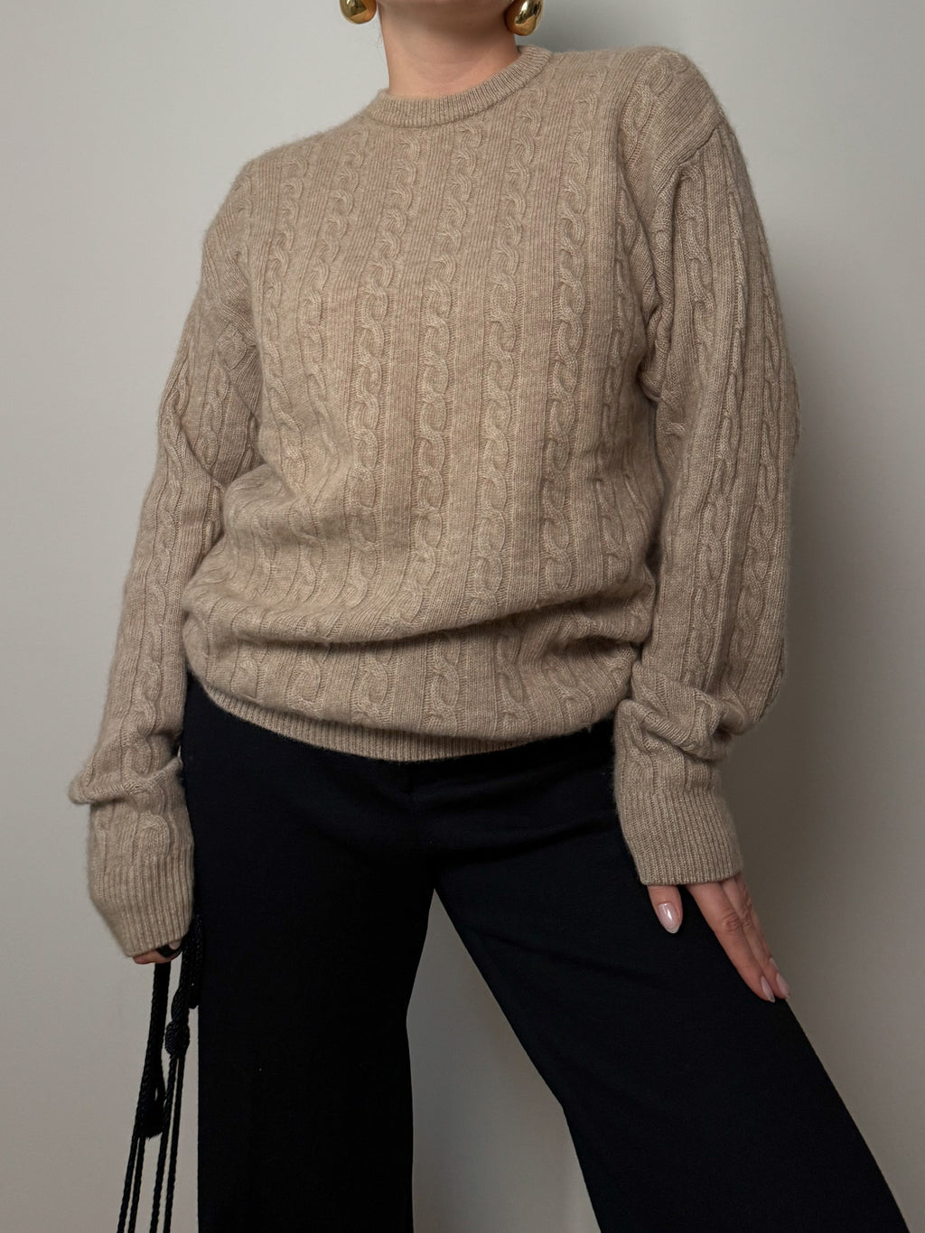 Pure cashmere sand pull