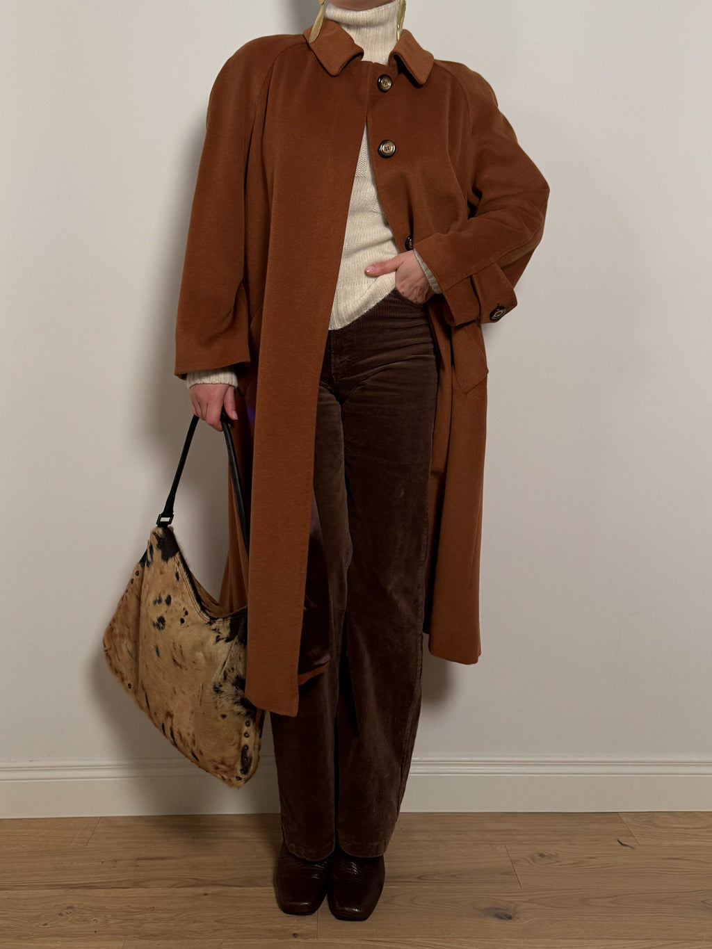 Pure wool rust coat