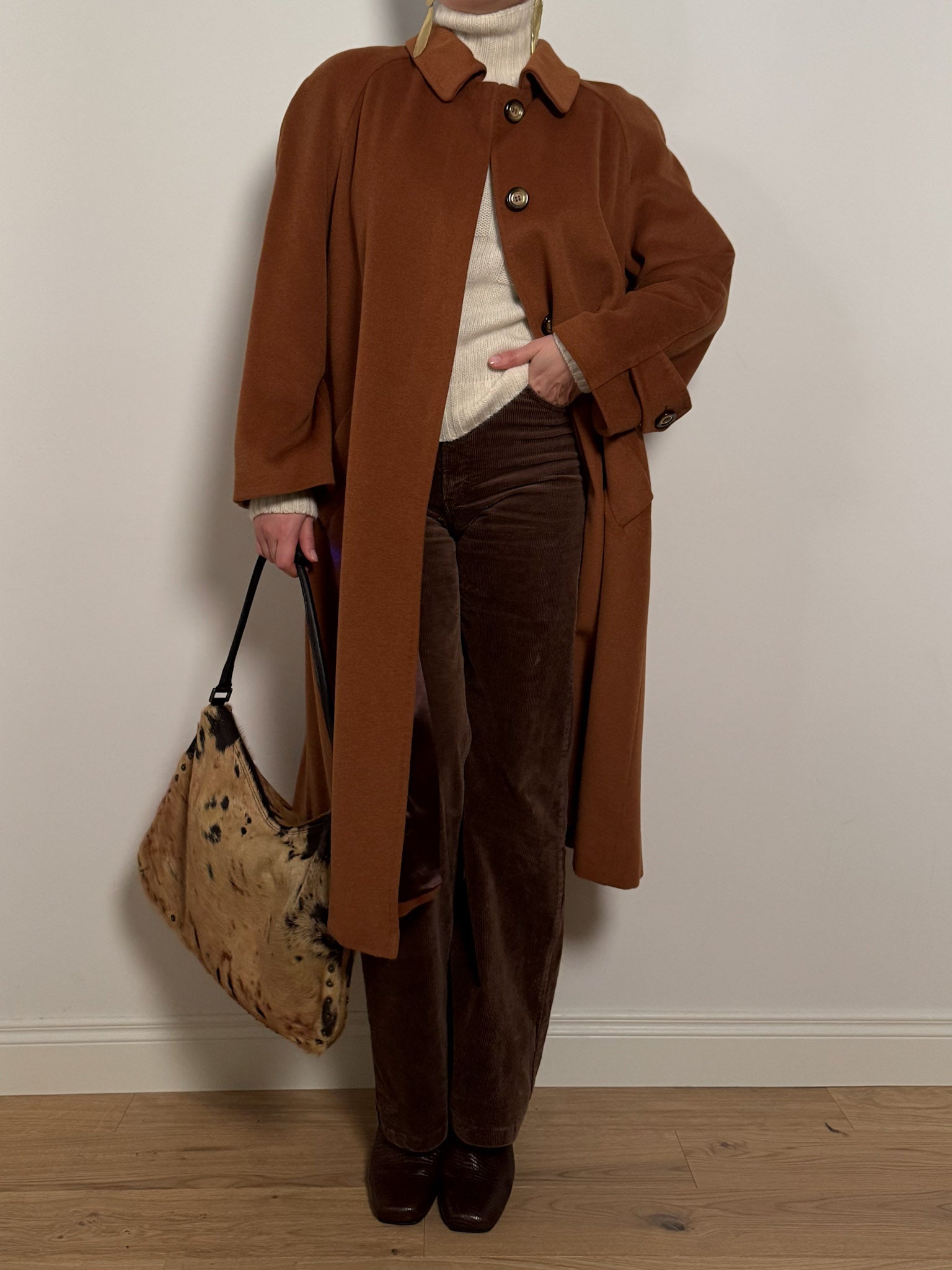 Pure wool rust coat