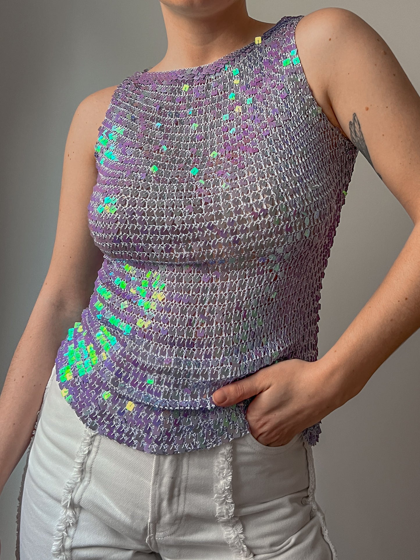 Sequins lilac top