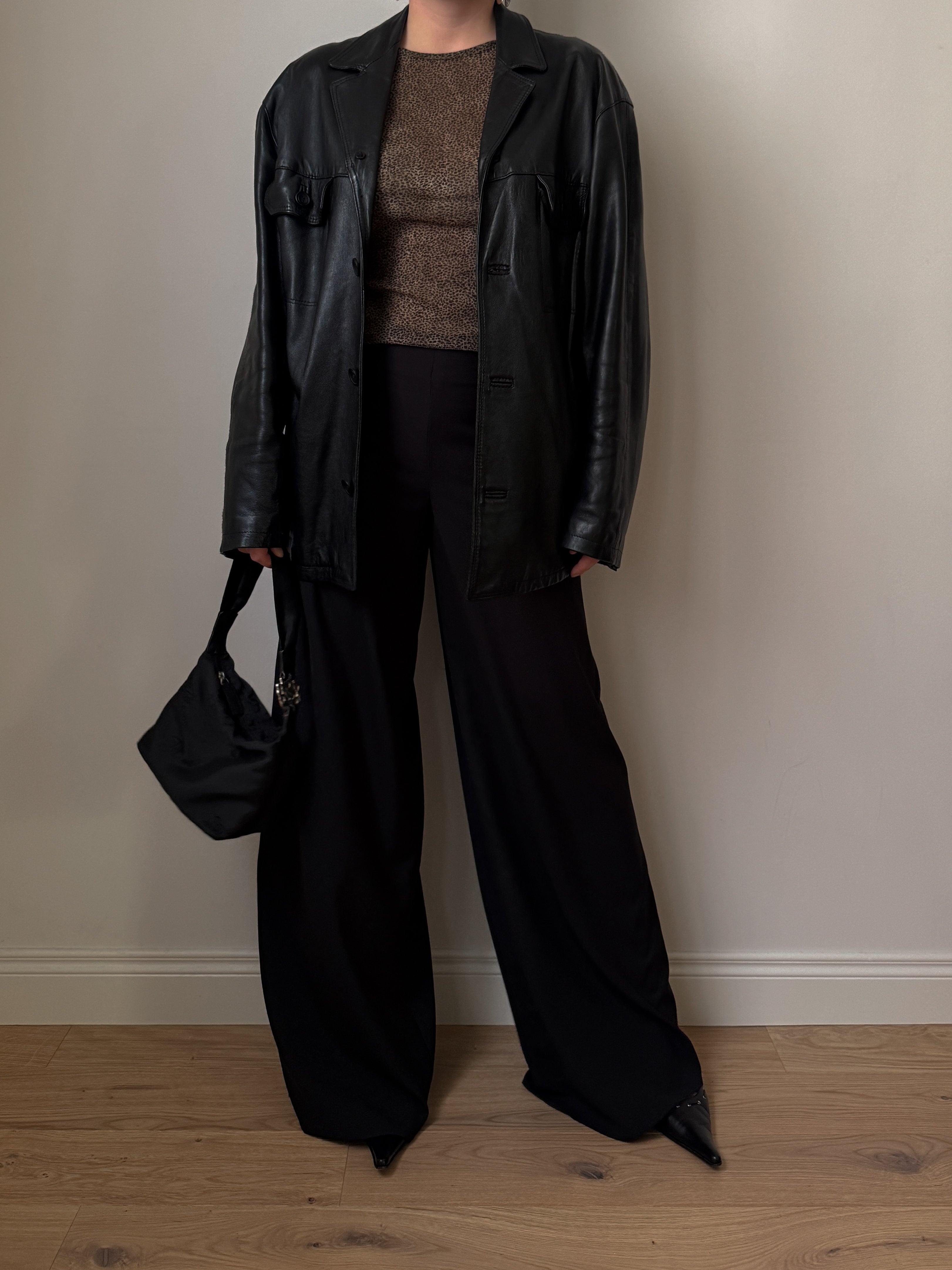 Real leather black jacket