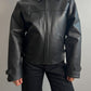 Real leather black jacket